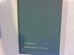 Bild des Verkufers fr Handbook Of Mathematical Psychology [Volume III: chapters 15-21] zum Verkauf von NEPO UG