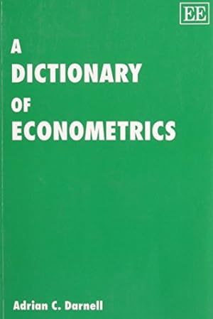 Imagen del vendedor de A Dictionary of Econometrics a la venta por NEPO UG