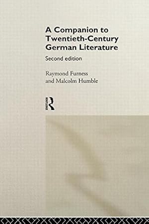 Imagen del vendedor de A Companion to Twentieth-Century German Literature a la venta por NEPO UG