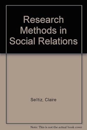 Seller image for Research Methods in Social Relations for sale by NEPO UG