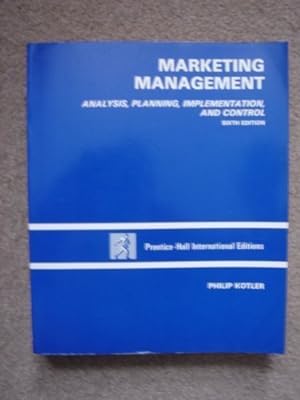 Seller image for Marketing Management: Analysis, Planning and Control for sale by NEPO UG