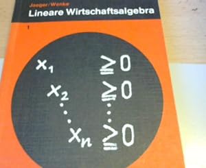 Bild des Verkufers fr Lineare Wirtschaftsalgebra. Bd. 1 zum Verkauf von NEPO UG