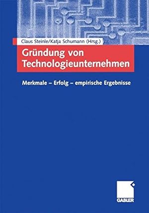 Seller image for Grndung von Technologieunternehmen. Merkmale - Erfolg - empirische Ergebnisse. for sale by NEPO UG