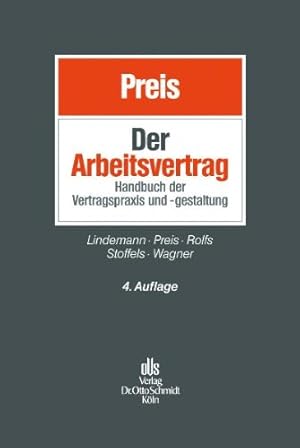 Seller image for Der Arbeitsvertrag: Handbuch der Vertragsgestaltung for sale by NEPO UG
