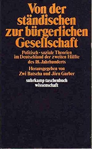 Seller image for Von der stndischen zur brgerlichen Gesellschaft for sale by NEPO UG