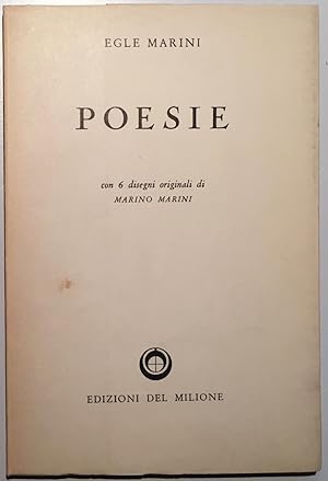 Seller image for Poesie con 6 disegni originali di Marino Marini. for sale by Antiquariat A. Wempe