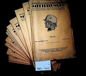 Militärwissenschaftliche Mitteilungen. 65. Jahrgang 1934 komplett in 12 Einzelheften Herausgegebe...