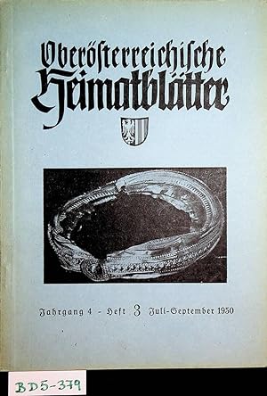 OBERÖSTERREICHISCHE HEIMATBLÄTTER 4. Jahrgang Heft 3 Juli - September 1950