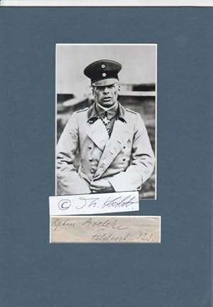 OSWALD BOELCKE (1891-1916 in Frankreich abgeschossen) deutscher Jagdflieger im Ersten Weltkrieg, ...