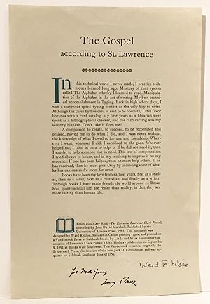 The Gospel According to St. Lawrence (SIGNED)