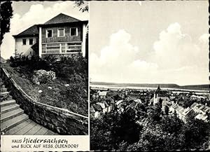 Seller image for Ansichtskarte / Postkarte Hessisch Oldendorf an der Weser, Haus Niedersachsen, Panorama vom Ort for sale by akpool GmbH