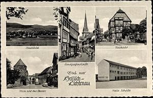Seller image for Ansichtskarte / Postkarte Hessisch Lichtenau in Hessen, Stadtbild, Rathaus, Schule, Obertor for sale by akpool GmbH