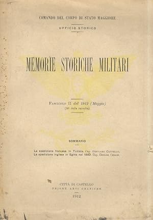 Seller image for Memorie storiche militari. Fascicolo II del 1912 (maggio). for sale by Libreria Oreste Gozzini snc