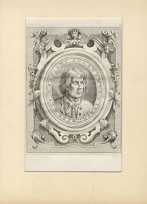Ercole Graziani Accademico Clement.no (Ritratto a mezzo busto, di 3/4 verso destra, dentro ovale ...