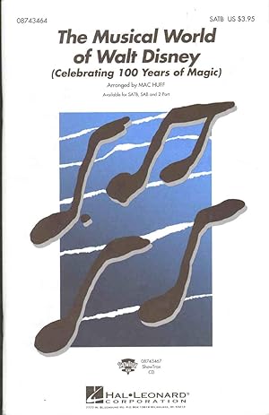Seller image for THE MUSICAL WORLD OF WALT DISNEY - SHEET MUSIC ONLY - NO CD ( Celebrating 100 Years of Disney Magic) for sale by The Avocado Pit