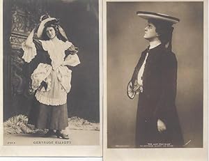 Mai Gertrude Elliott Dermot ( später Lady Forbes-Robertson ) 2 alte Orig.- Ansichtspostkarten
