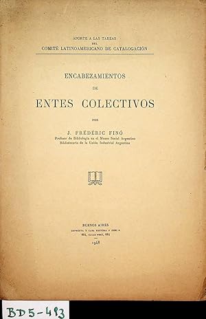 Imagen del vendedor de Encabezamientos de entes colectivos a la venta por ANTIQUARIAT.WIEN Fine Books & Prints