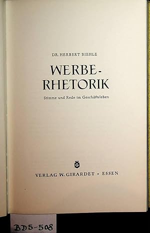 Werberhetorik. Stimme und Rede im Geschäftsleben.