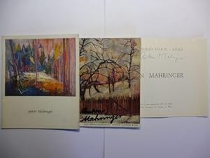 KONVOLUT 3 KATALOGE MIT 2 AUTOGRAPHEN ANTON MAHRINGERS * : 1) ANTON MAHRINGER GALERIE WELZ SALZBU...