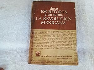 Imagen del vendedor de Doce escritores y un tema, la Revolucin Mexicana a la venta por Librera "Franz Kafka" Mxico.
