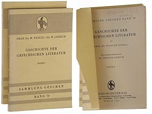 Bild des Verkufers fr Geschichte der griechischen Literatur. 2 Teile. 3. Aufl. bearb. von Werner Liebich. zum Verkauf von Antiquariat Lehmann-Dronke