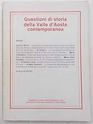 Questioni di storia della Valle d'Aosta contemporanea. 2/88.