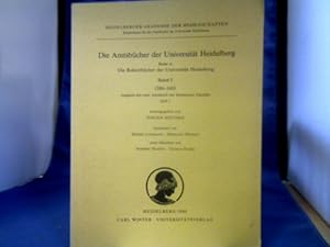 Image du vendeur pour Libri actorum Universitatis Heidelbergensis; Teil: Ser. A,, Acta Universitatis Heidelbergensis = Die Rektorbcher der Universitt Heidelberg. Bd. 1., 1386 - 1410 : (zugleich das erste Amtsbuch der Juristischen Fakultt) / hrsg. von Jrgen Miethke / H. 1. / Bearb. von Heiner Lutzmann und Hermann Weisert unter Mitarb. von Norbert Martin und Thomas Pleier. mis en vente par Antiquariat Michael Solder