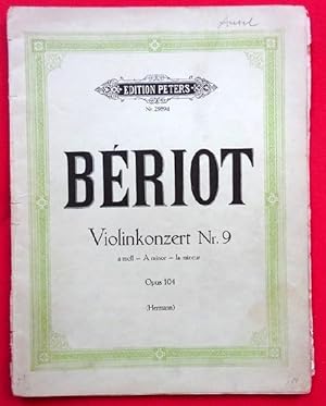 Bild des Verkufers fr Violin-Konzert Nr. 9, A moll, Opus 104 (Violino u. Pianoforte, hg. Friedrich Hermann) zum Verkauf von ANTIQUARIAT H. EPPLER