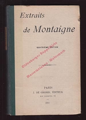 Extraits de Montaigne (1923)