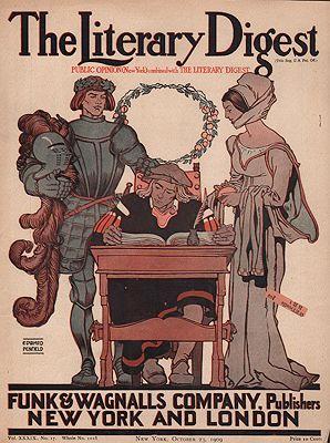 Seller image for ORIG. VINTAGE MAGAZINE COVER - THE LITERARY DIGEST - OCTOBER 23 1909 for sale by Monroe Street Books