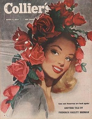 Bild des Verkufers fr ORIG. VINTAGE MAGAZINE COVER/ COLLIER'S - APRIL 5 1947 zum Verkauf von Monroe Street Books