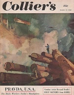 ORIG VINTAGE MAGAZINE COVER/ COLLIERS - OCTOBER 21 1950