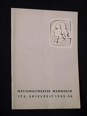 Bild des Verkufers fr Nationaltheater Mannheim. Bhnenbltter Nr. 9 fr die Spielzeit 1953/54. Programmheft Ballett PETER UND DER WOLF von Prokofieff [und] HNSEL UND GRETEL von Wette, Humperdinck (Musik). Choreografie/ Insz.: Lisa Kretschmar; Klaus Hoffmann, Bhnenbild: Paul Walter; Karl Petry. Mit Gisela Gilgenberg (Peter), Walter Heilig (der Wolf), Werner Haegele, Sonja Loser; Eleanor P. Waldman (Hnsel), Hertha Schmidt (Gretel), Nora Landerich (Hexe), Hans Otto Kloose zum Verkauf von Fast alles Theater! Antiquariat fr die darstellenden Knste