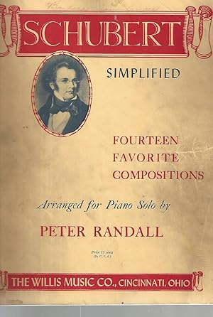 Immagine del venditore per Schubert Simplified - Fourteen Favorite Compositions (Arranged for Piano Solo) venduto da Vada's Book Store