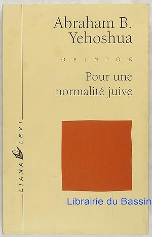 Bild des Verkufers fr Pour une normalit juive zum Verkauf von Librairie du Bassin