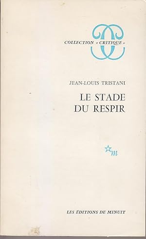 Immagine del venditore per Le STADE DU RESPIR Psychanalyse 1978 Editions de MINUIT venduto da CARIOU1