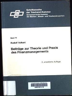 Seller image for Beitrge zur Theorie und Praxis des Finanzmanagements for sale by books4less (Versandantiquariat Petra Gros GmbH & Co. KG)