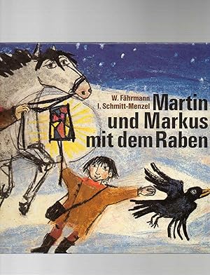 Martin und Markus mit dem Raben.