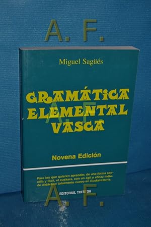 Imagen del vendedor de Gramatica Elemental Vasca (Askatasun Haizea) a la venta por Antiquarische Fundgrube e.U.