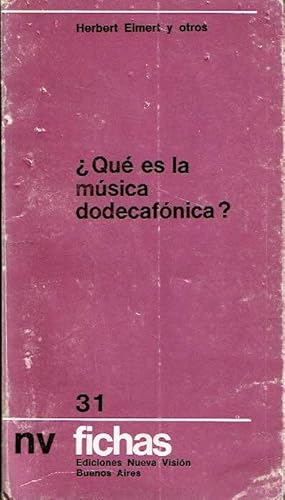 Imagen del vendedor de Qu es la msica dodecafnica? a la venta por Librera Reciclaje