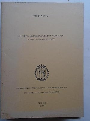 Seller image for Estudios de Sociologa del Lenguaje. La risa y otros casticismos. for sale by Carmichael Alonso Libros