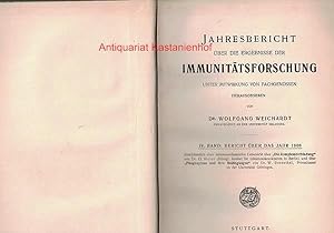 Bild des Verkufers fr Jahresbericht ber die Ergebnisse der Immunittsforschung Bericht ber das Jahr 1908,;,HIER: IV. Band: zum Verkauf von Antiquariat Kastanienhof