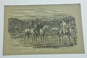 Imagen del vendedor de Telling Them All About It c.1885 Fox Hunting Litho Print a la venta por Maynard & Bradley