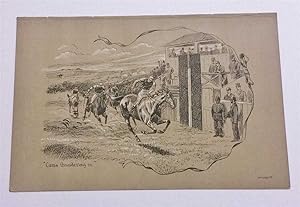 Imagen del vendedor de Came Thundering In' c.1885 Horse Racing Litho Print a la venta por Maynard & Bradley