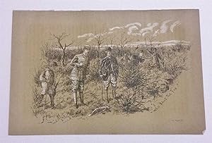 Imagen del vendedor de Who Shot the Fox? c.1885 Fox Hunting Litho Print a la venta por Maynard & Bradley