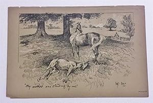 Imagen del vendedor de Mother was Standing By Me c.1885 Horse Litho Print a la venta por Maynard & Bradley