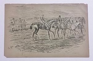Imagen del vendedor de You Here, Sam? c.1885Horse Racing Litho Print a la venta por Maynard & Bradley