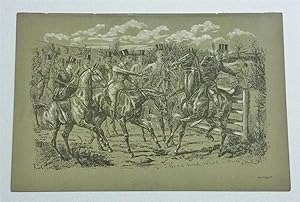 Imagen del vendedor de Good Lord What a Mutt c.1885 Fox Hunting Litho Print a la venta por Maynard & Bradley