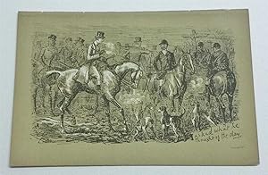 Imagen del vendedor de What he Thought of the Day c.1885 Fox Hunting Litho Print a la venta por Maynard & Bradley