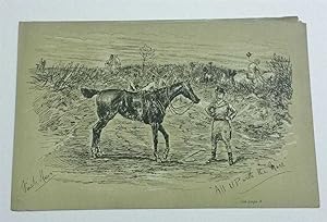 Imagen del vendedor de All Up with the Mare c.1885 Fox Hunting Litho Print a la venta por Maynard & Bradley
